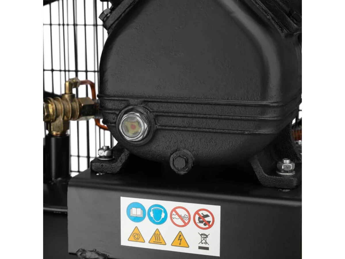 Компресор 50 л, 3 кВт, 220 В, 10 атм, 500 л/хв, 2 циліндри INTERTOOL PT-0016 