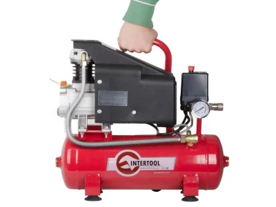 Компресор 9 л, 0.75 кВт, 220 В, 8 aтм, 160 л/хвил INTERTOOL PT-0002