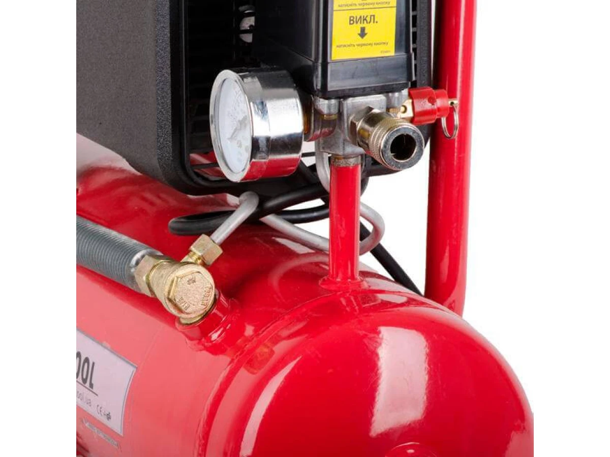 Компресор 9 л, 0.75 кВт, 220 В, 8 aтм, 160 л/хвил INTERTOOL PT-0002 