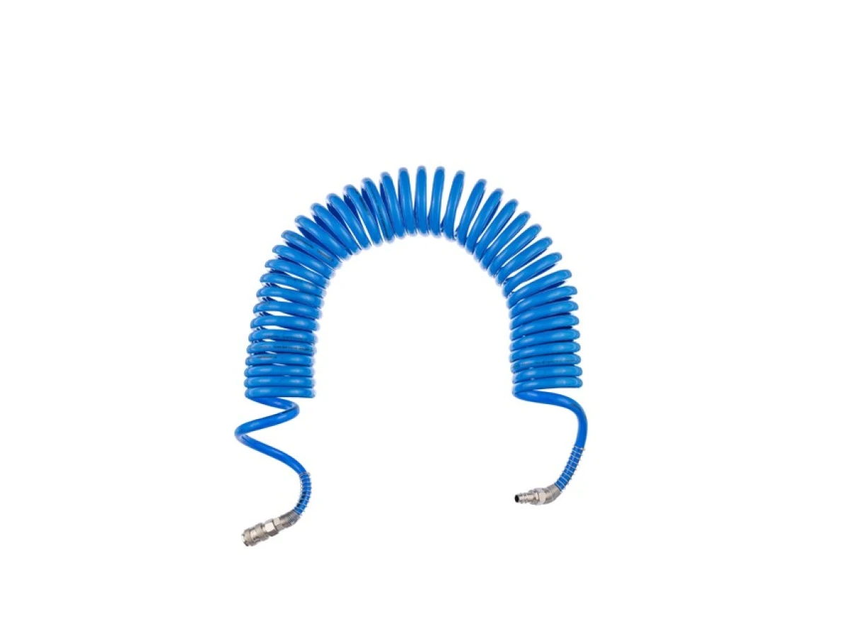 Шланг спіральний поліуретановий 8*12 мм, 10 м з швидкороз'ємними з'єднаннями INTERTOOL PT-1716 