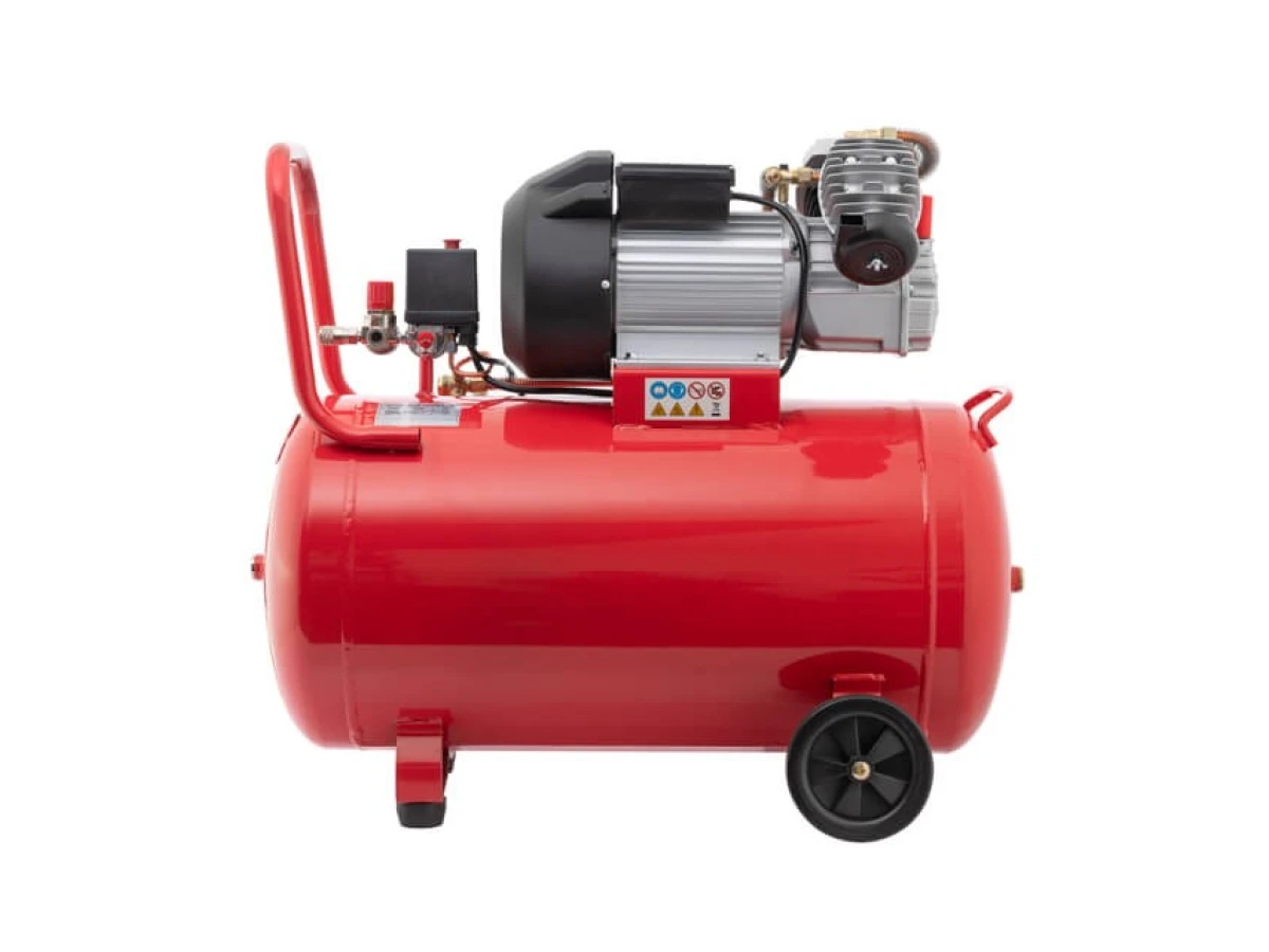 Компресор 100 л, 3 кВт, 220 В, 10 aтм, 420 л/хв, 2 циліндри. INTERTOOL PT-0008 