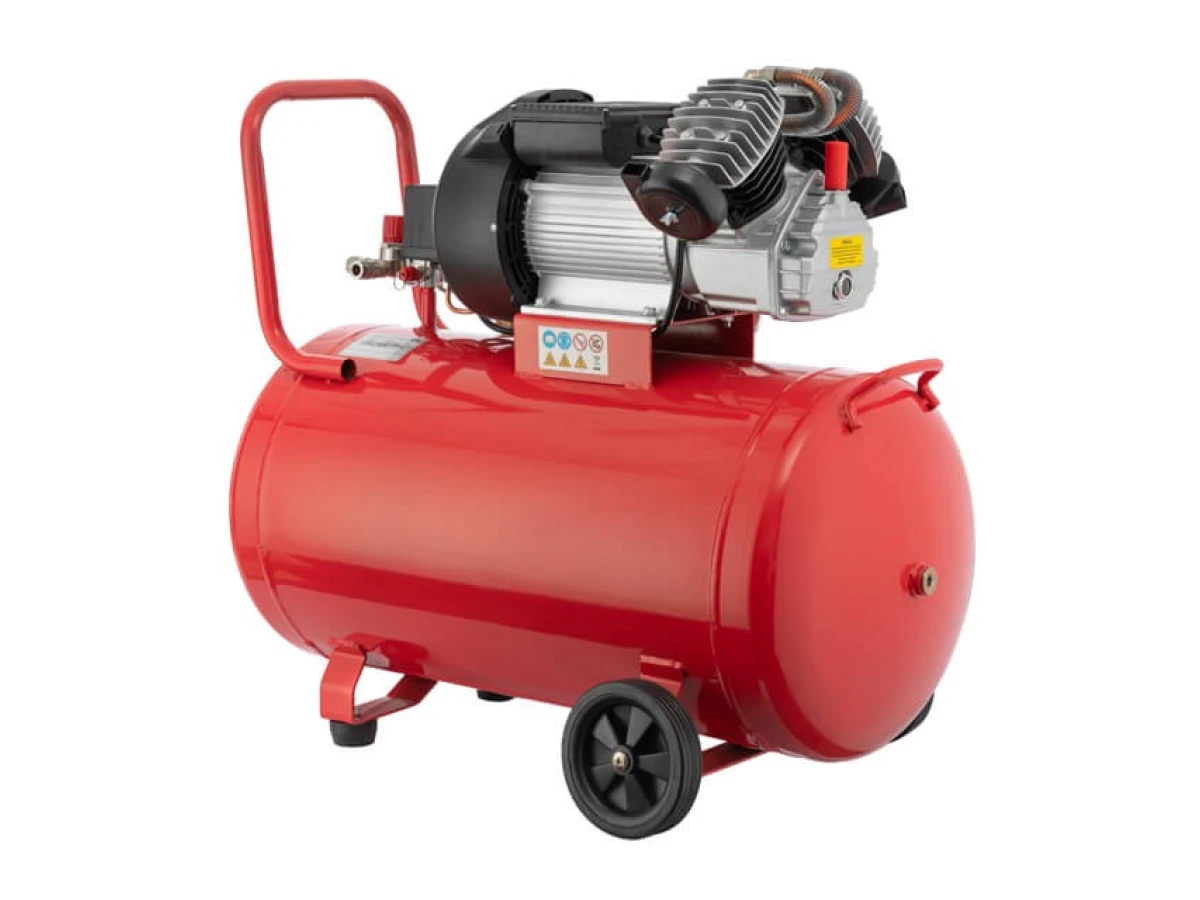 Компресор 100 л, 3 кВт, 220 В, 10 aтм, 420 л/хв, 2 циліндри. INTERTOOL PT-0008 