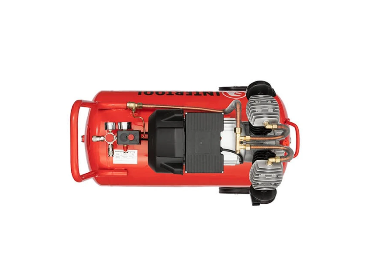 Компресор 100 л, 3 кВт, 220 В, 10 aтм, 420 л/хв, 2 циліндри. INTERTOOL PT-0008 