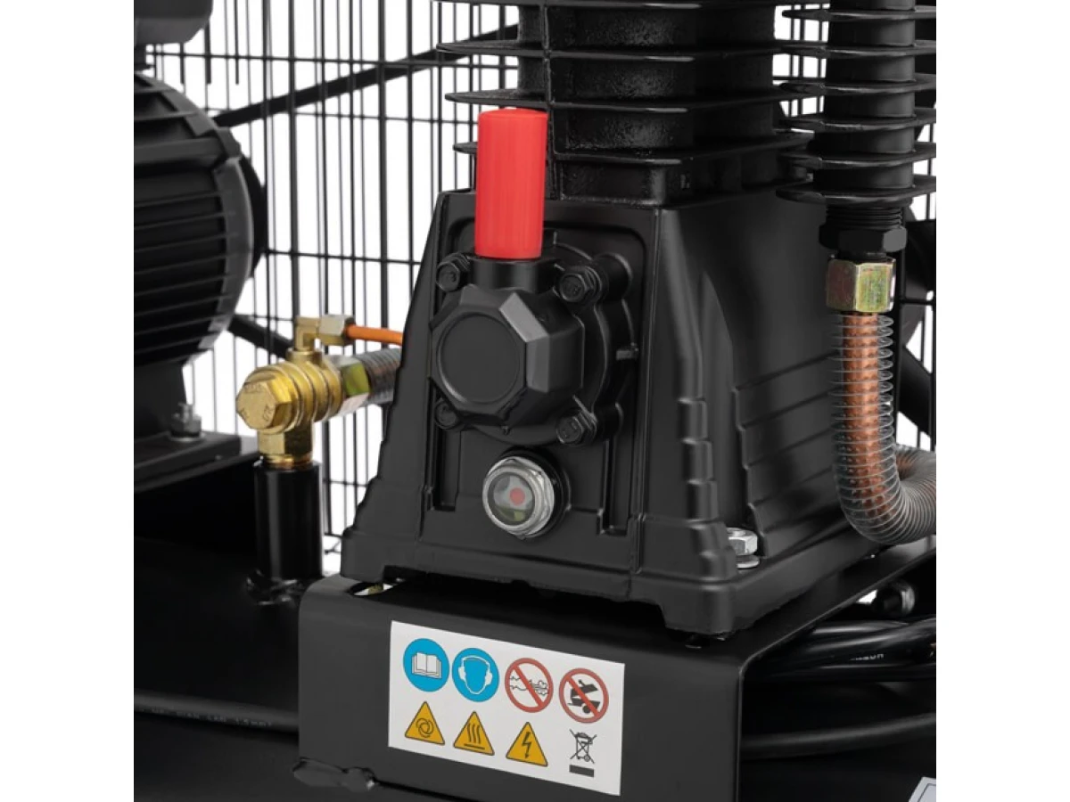 Компресор 100 л, 1.8 кВт, 220 В, 10 атм, 250 л/хв INTERTOOL PT-0012 