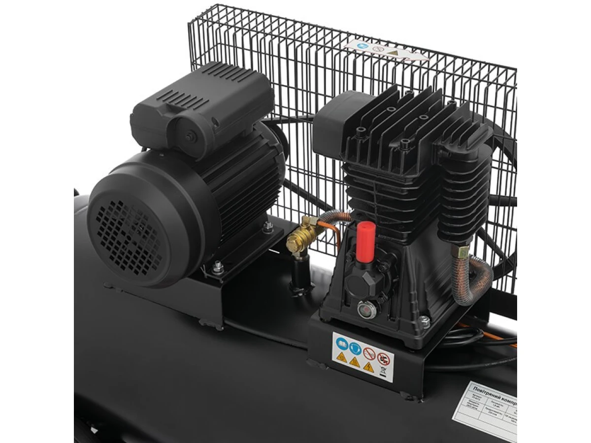 Компресор 100 л, 1.8 кВт, 220 В, 10 атм, 250 л/хв INTERTOOL PT-0012 