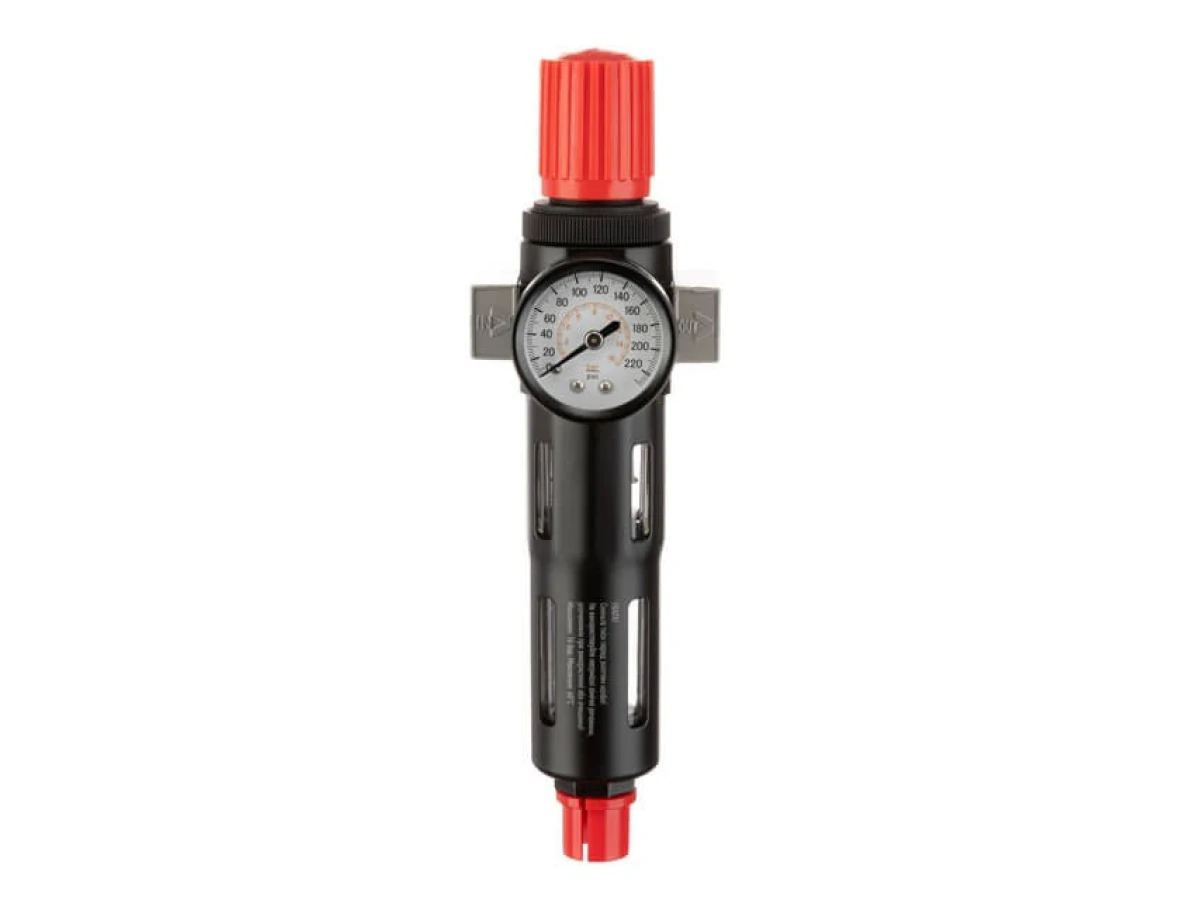 Фільтр для очищення повітря з редуктором 1/4", 5 мкм, 1200 л/хв., метал, професійний INTERTOOL PT-1419 