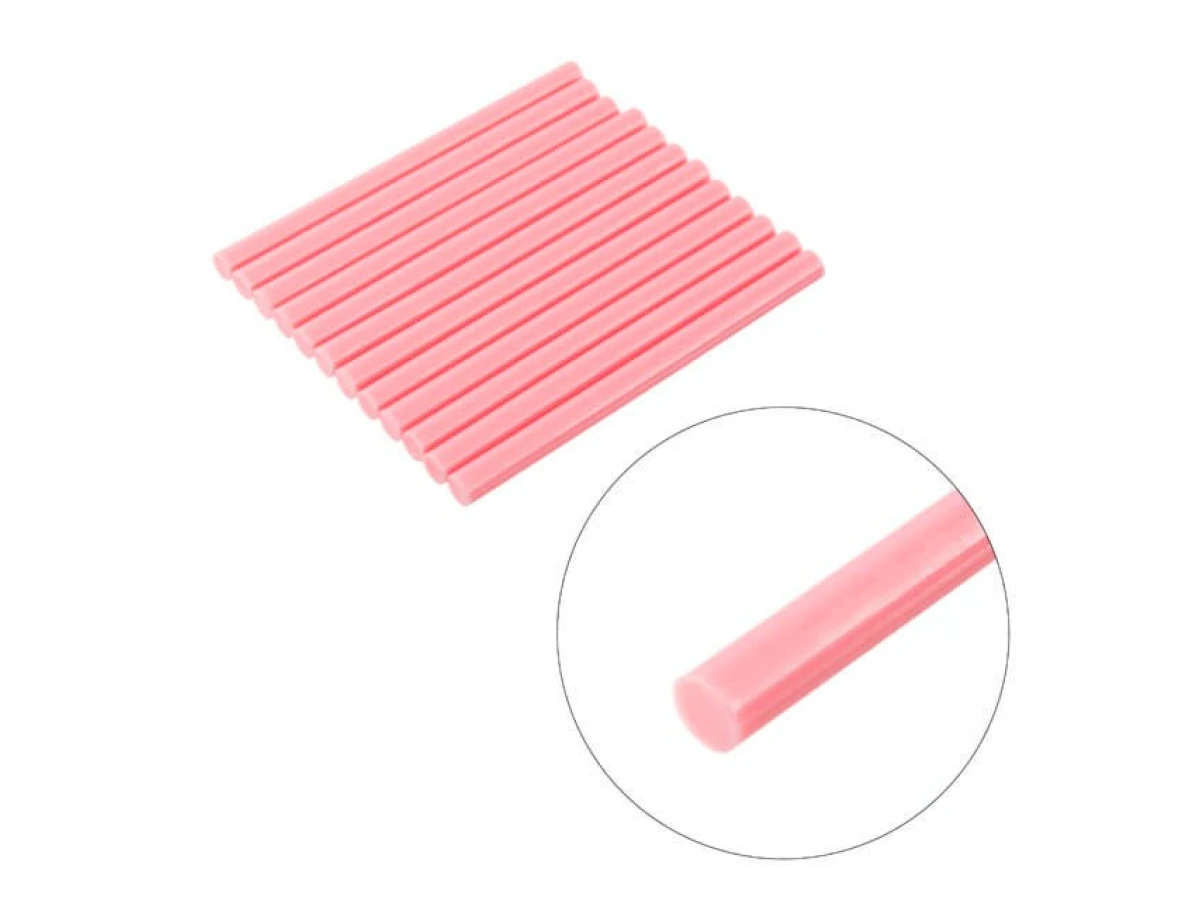 Комплект стрижнів клейових рожевих 7,4 мм * 100 мм, 12 шт. INTERTOOL RT-1047 