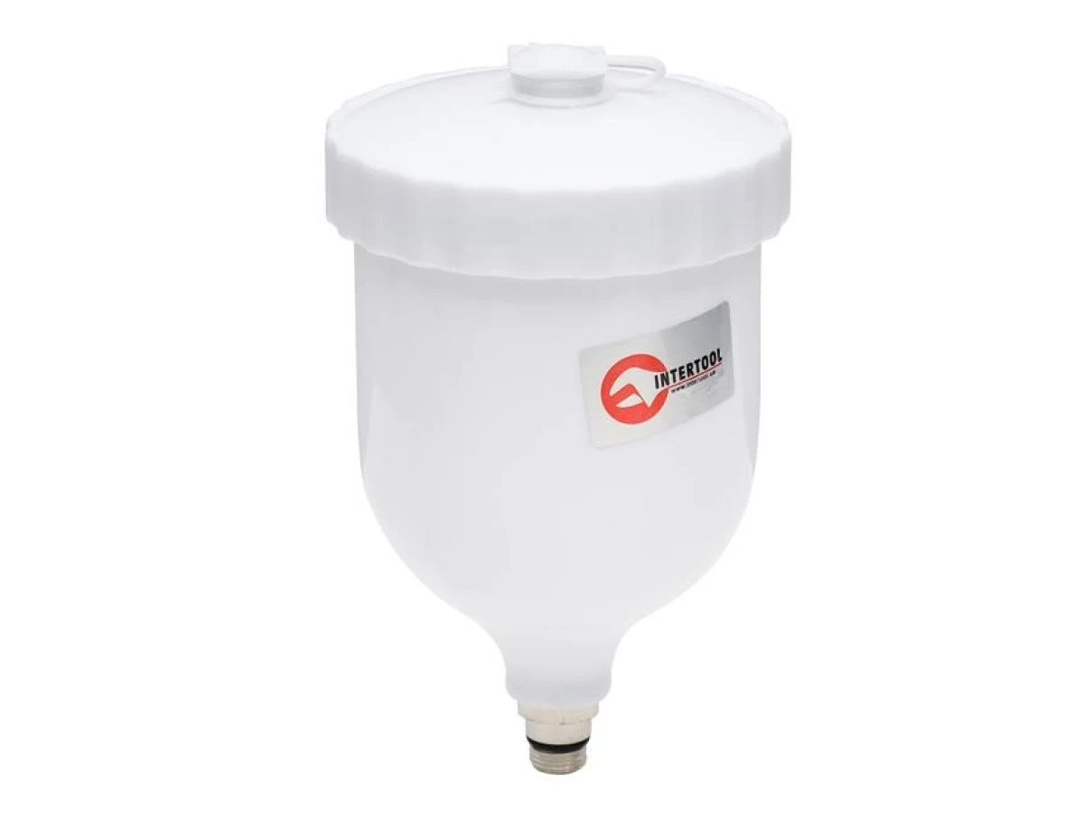 Бачок пластиковий з зовнішньою різьбою M14x1.25, 600 мл INTERTOOL PT-1902 
