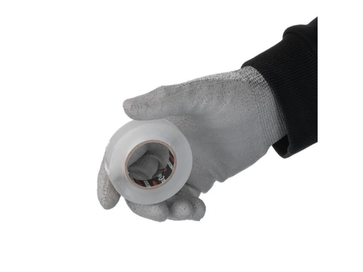 Стрічка клейка двостороння POWER FIX, 15 мм * 2 м * 1 мм, прозора, акрил, STORM INTERTOOL KT-0825 