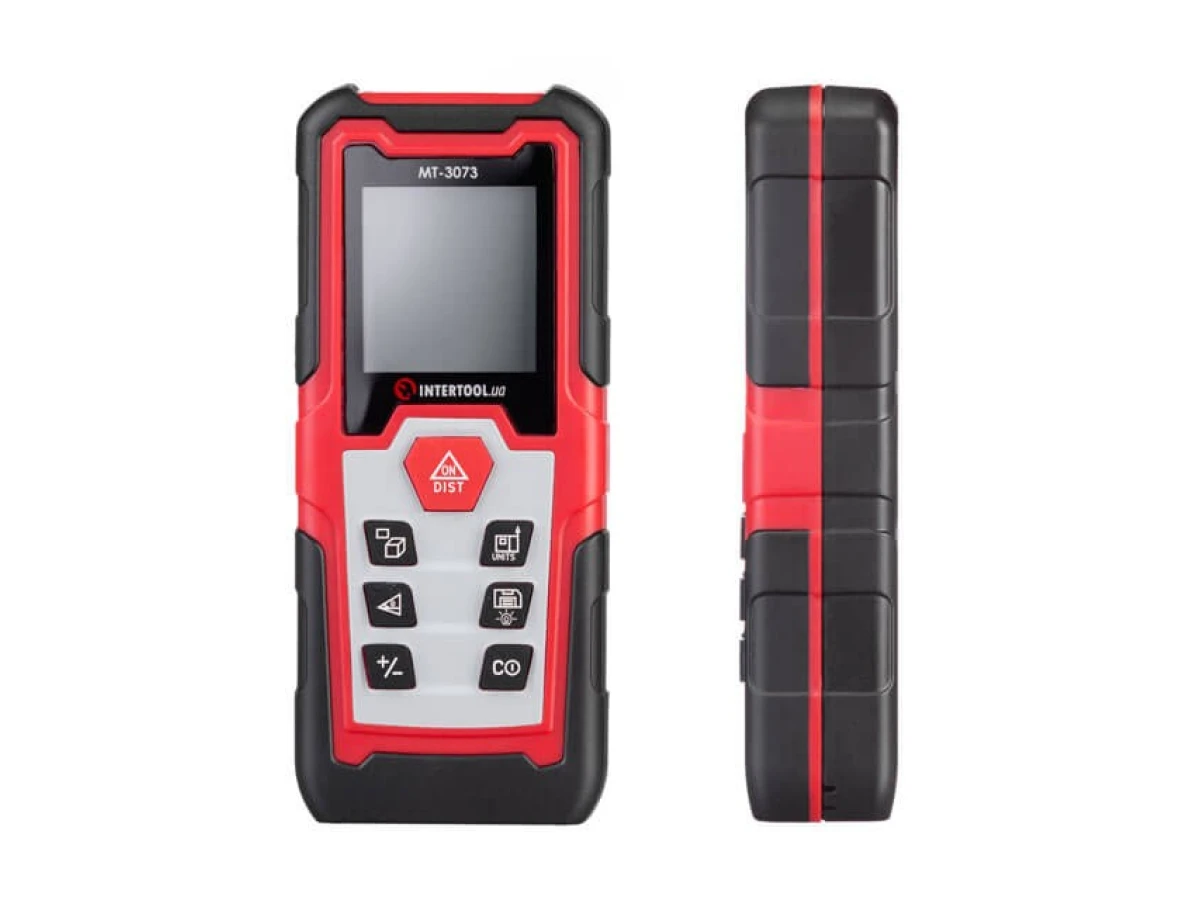 Дальномер лазерный 30м, откидная ножка INTERTOOL MT-3073 