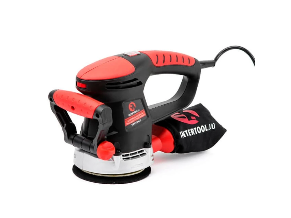 Шлифмашина эксцентриковая, 480 Вт, 4000-14000 об/мин, 125 мм, ход эксцентрика 2.3 мм INTERTOOL WT-0542 