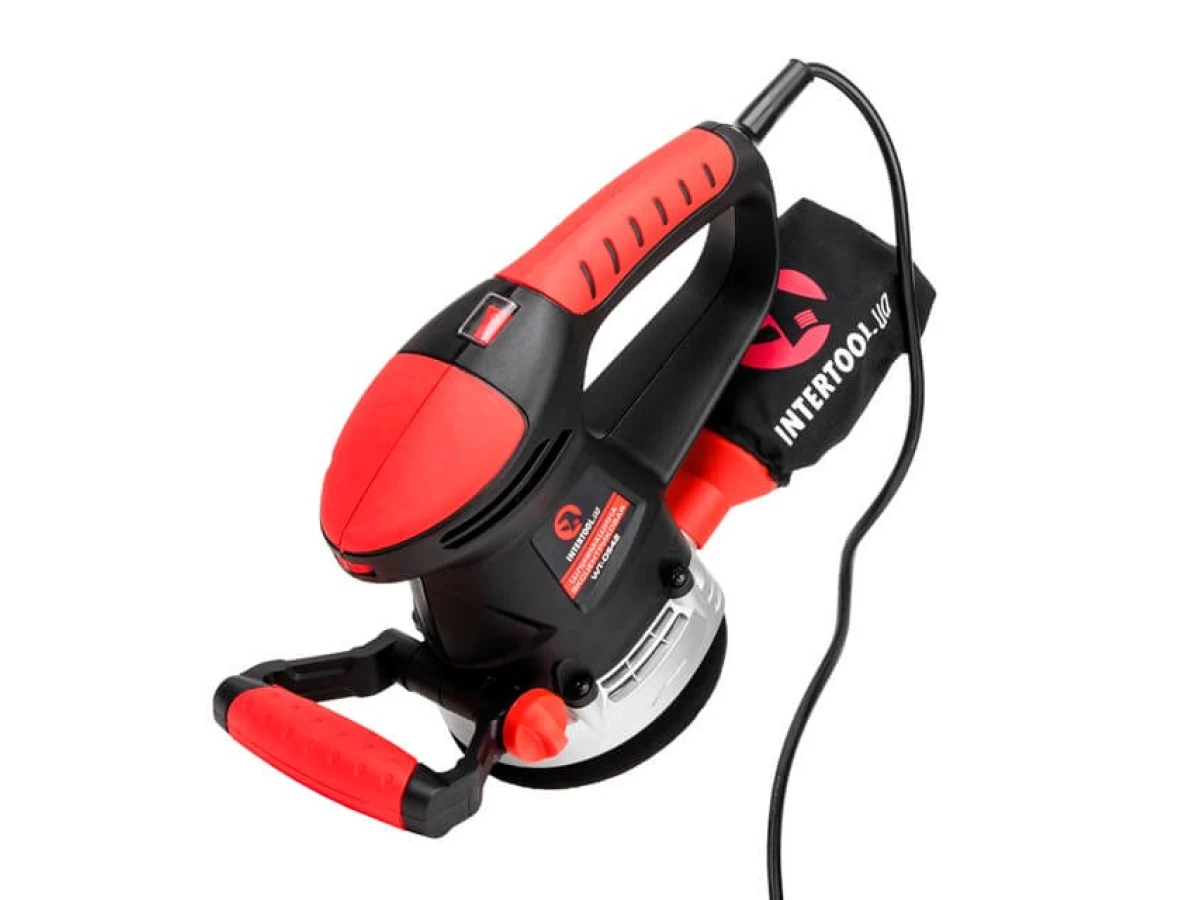 Шлифмашина эксцентриковая, 480 Вт, 4000-14000 об/мин, 125 мм, ход эксцентрика 2.3 мм INTERTOOL WT-0542 