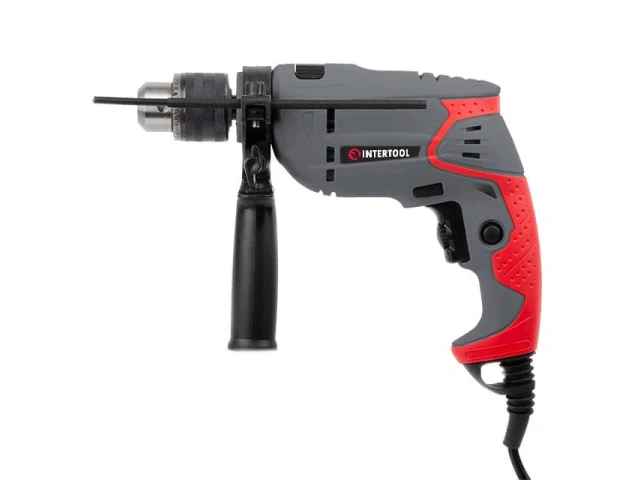 Дрель ударная 550 Вт, 0-2800 об/мин, 1.5-13 мм, реверс, плавная регулировка INTERTOOL DT-0107 
