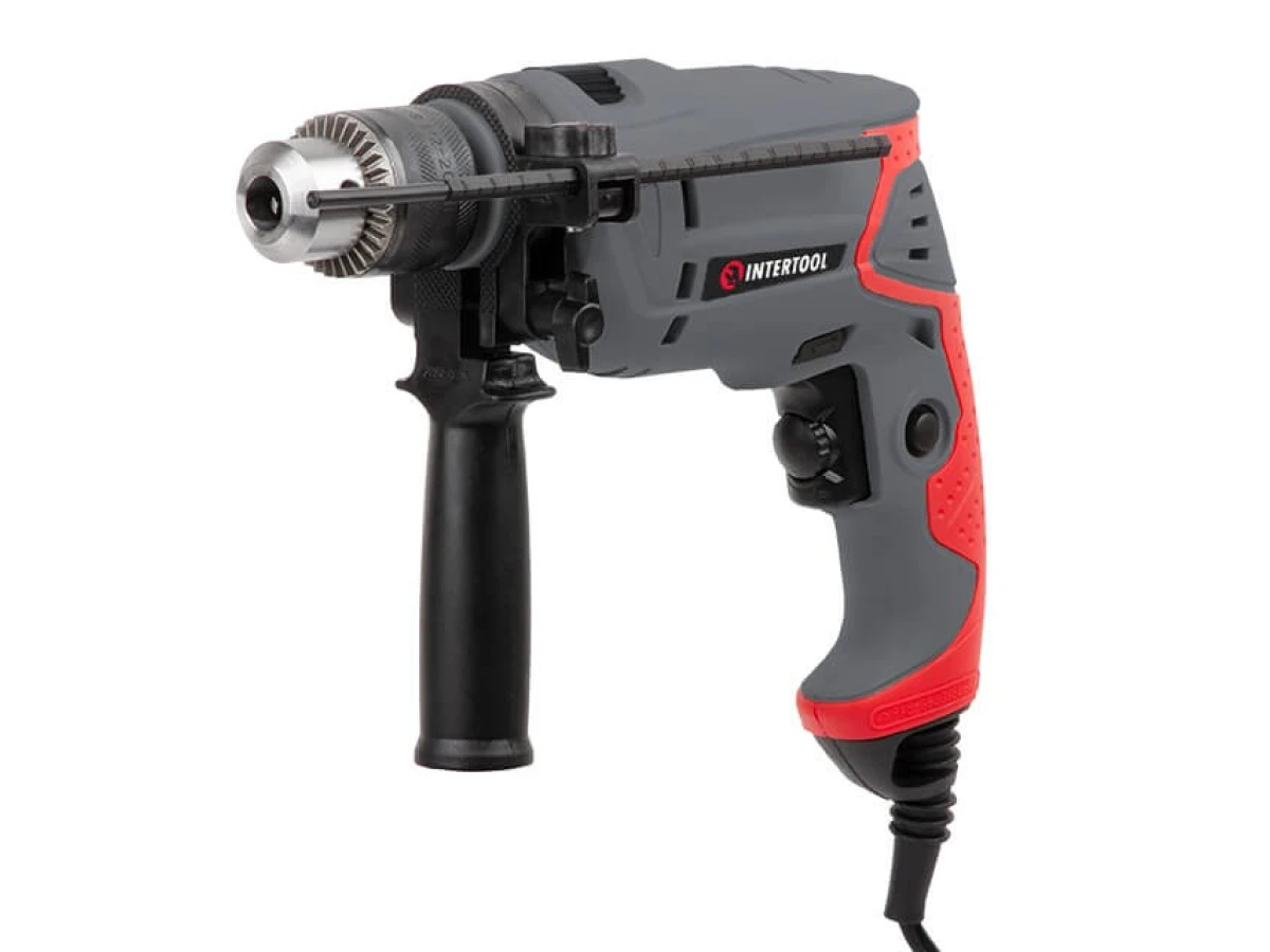 Дрель ударная 550 Вт, 0-2800 об/мин, 1.5-13 мм, реверс, плавная регулировка INTERTOOL DT-0107 