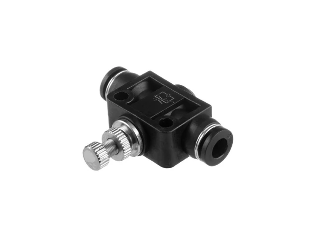 З'єднання цангове пряме з регулятором, для поліуретанових та ін. шлангів 6*6 мм INTERTOOL PT-2396 