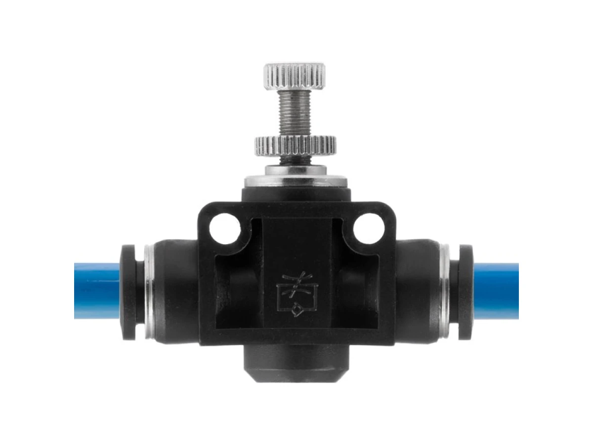 З'єднання цангове пряме з регулятором, для поліуретанових та ін. шлангів 8*8 мм INTERTOOL PT-2397 