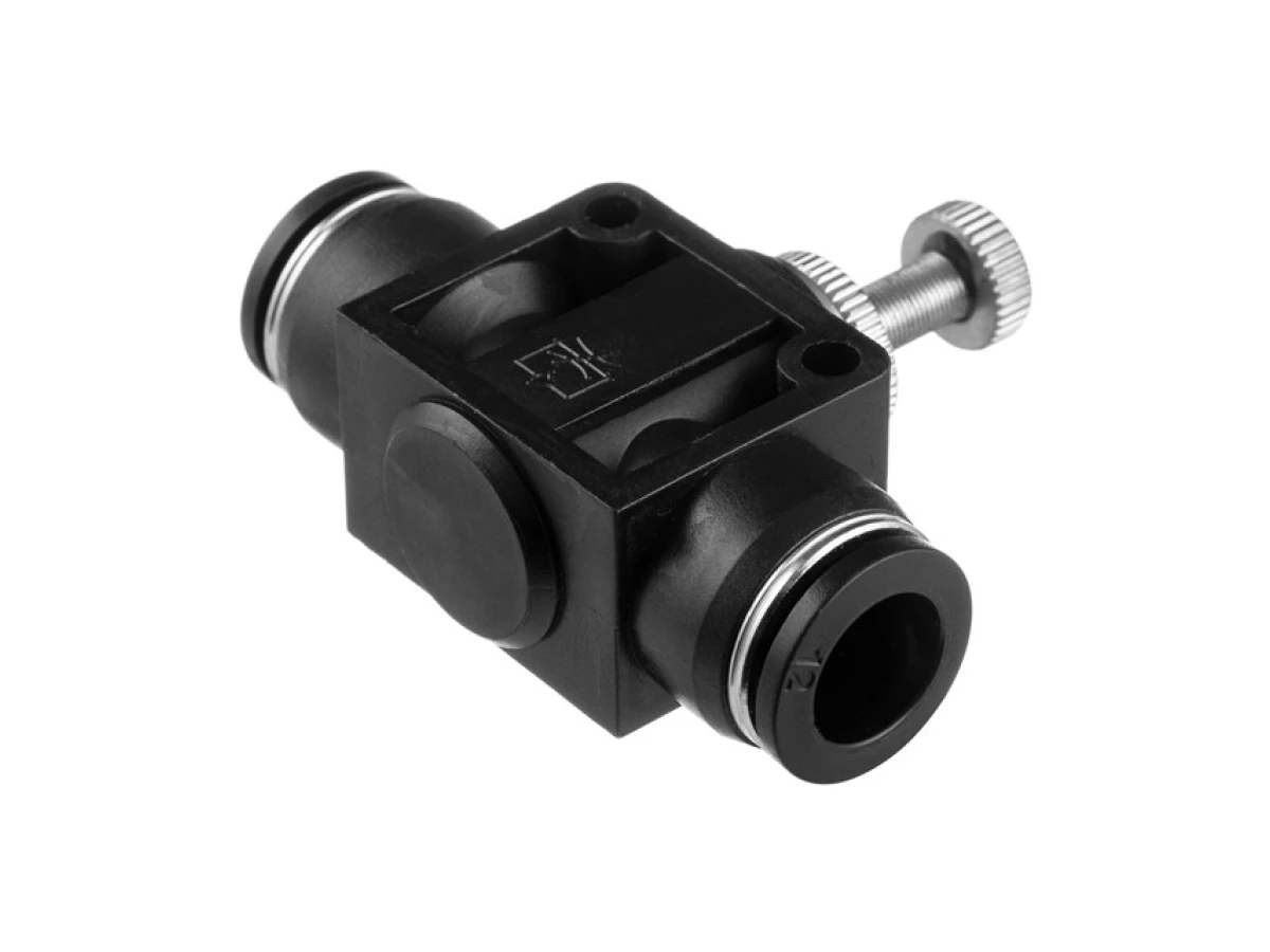 З'єднання цангове пряме з регулятором, для поліуретанових та ін. шлангів 12*12 мм INTERTOOL PT-2399 