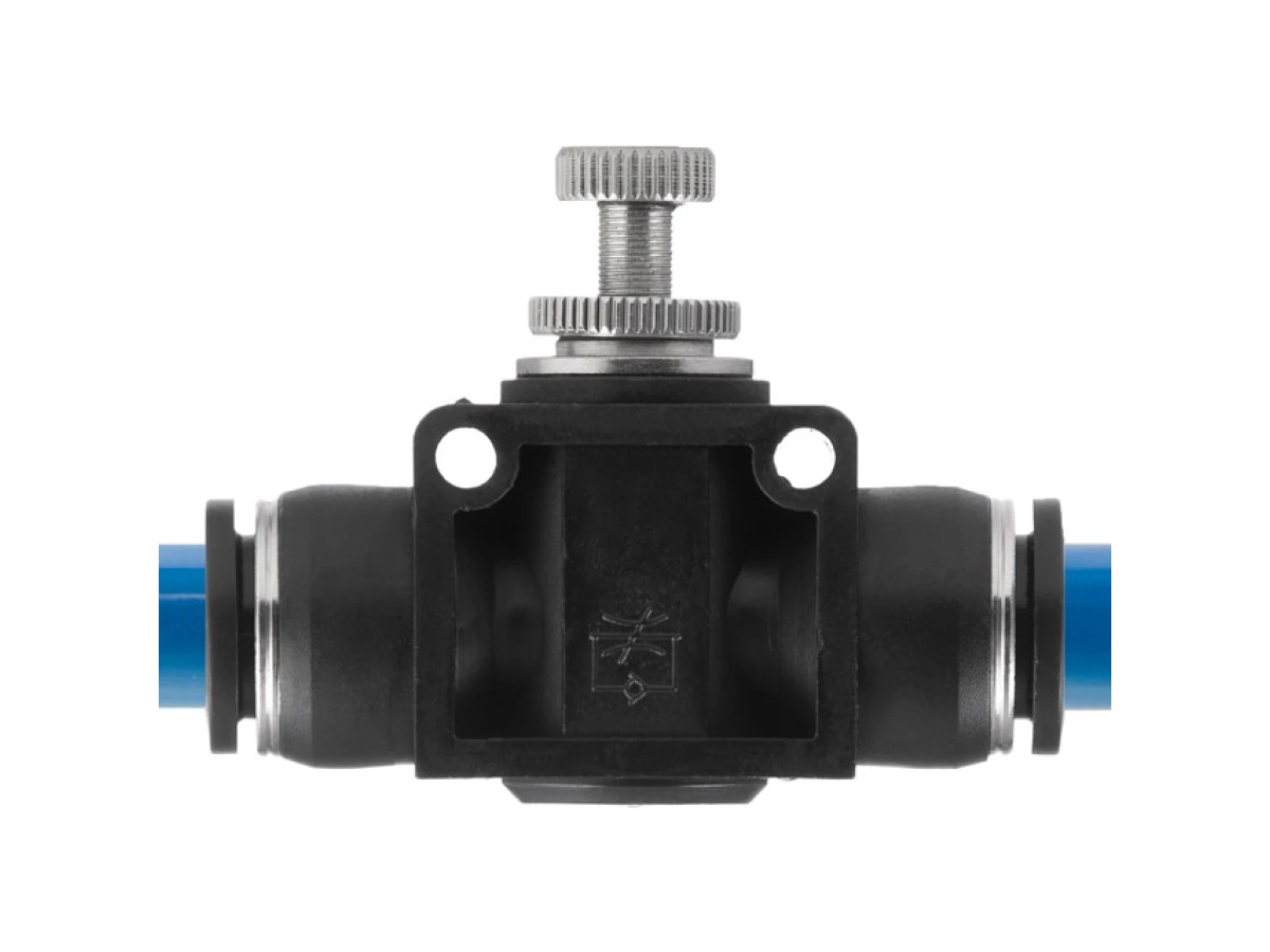 З'єднання цангове пряме з регулятором, для поліуретанових та ін. шлангів 12*12 мм INTERTOOL PT-2399 