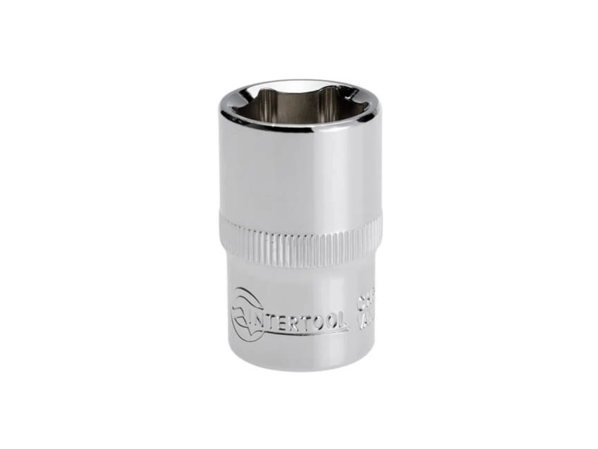 Головка шестигранна 1/2" 17*38 мм CrV INTERTOOL ET-0017 