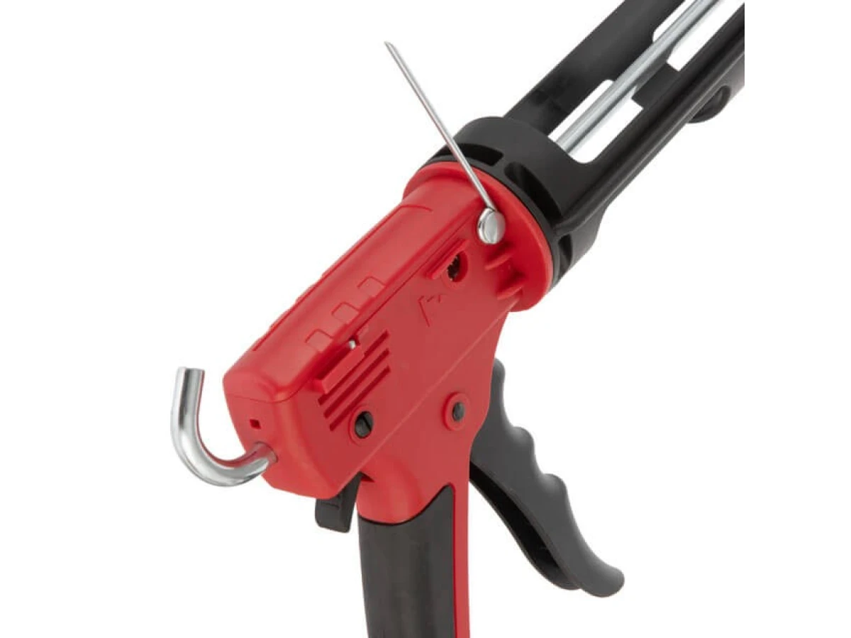 Пістолет для видавлювання силікону 1300 Н Проф, посилений пластик, 2 режими, аквастоп INTERTOOL HT-0028 