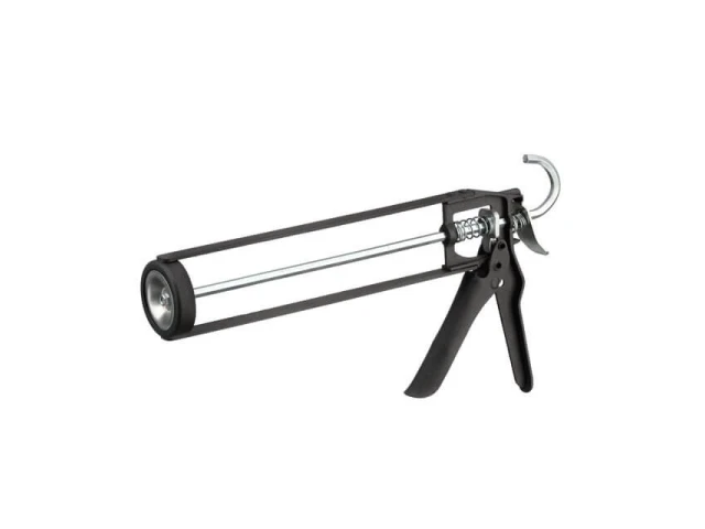 Пистолет для выдавливания герметиков рамообразный усиленный, 225 мм, "скелет" INTERTOOL HT-0030 