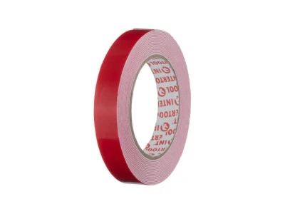 Стрічка клейка двостороння універсальна, 19 мм * 5 м * 1 мм, біла, спінений поліетилен INTERTOOL KT-0814