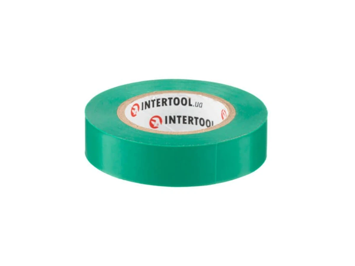 Стрічка ізоляційна, 17 мм * 15 м * 0.15 мм, зелена INTERTOOL IT-0041 