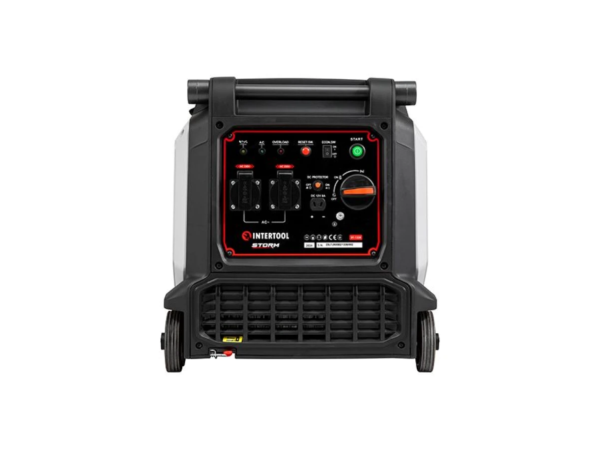 Генератор бензиновый инверторный 3.5/3.8 кВт, 220 В, 11 л, электро+ручной старт, медная обмотка, STORM INTERTOOL DT-1338 