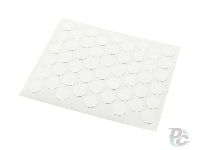 Заглушка самоклеющаяся на конфирмат белая гладкая матовая 1120 