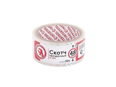 Скотч прозорий 45 мм * 50 м * 44 мкм INTERTOOL KT-0902