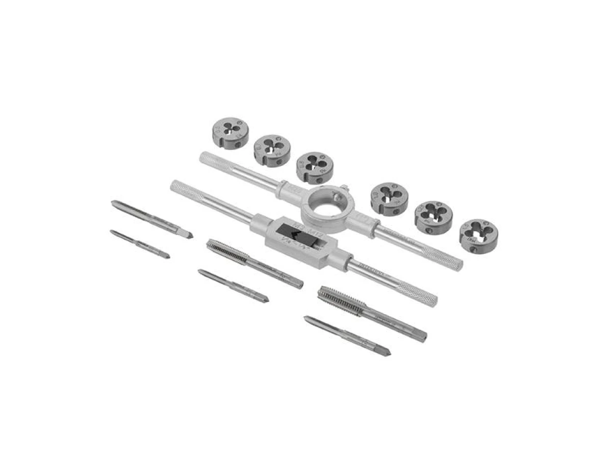 Набор плашек M3-M10 и метчиков M3-M10, 14ед INTERTOOL SD-8024 