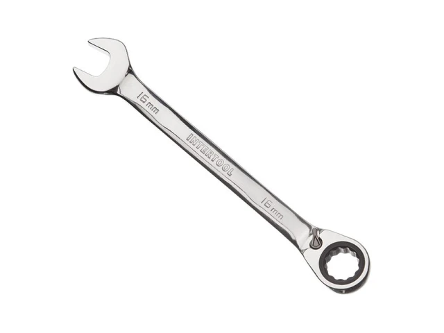 Ключ комбинированный с трещоткой 16 мм, Cr-V, PROF DIN3113 INTERTOOL XT-1316 