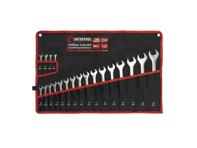 Набір ключів комбінованих, 20 шт, 6-32 мм INTERTOOL HT-1253 