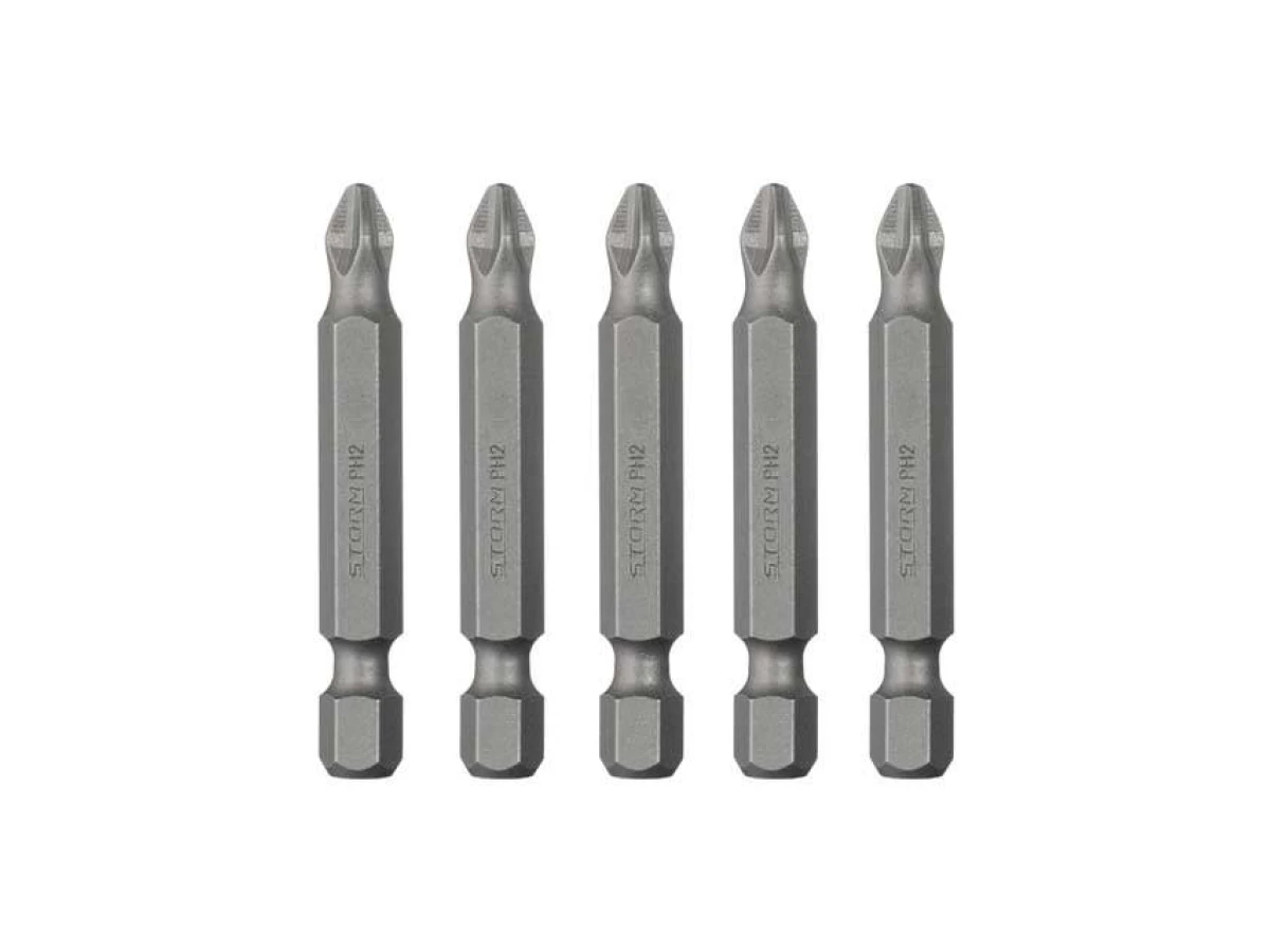 Комплект насадок викруткових PH2 1/4 "* 50мм, ACR, S2, уп. 5од., STORM INTERTOOL VT-0202 