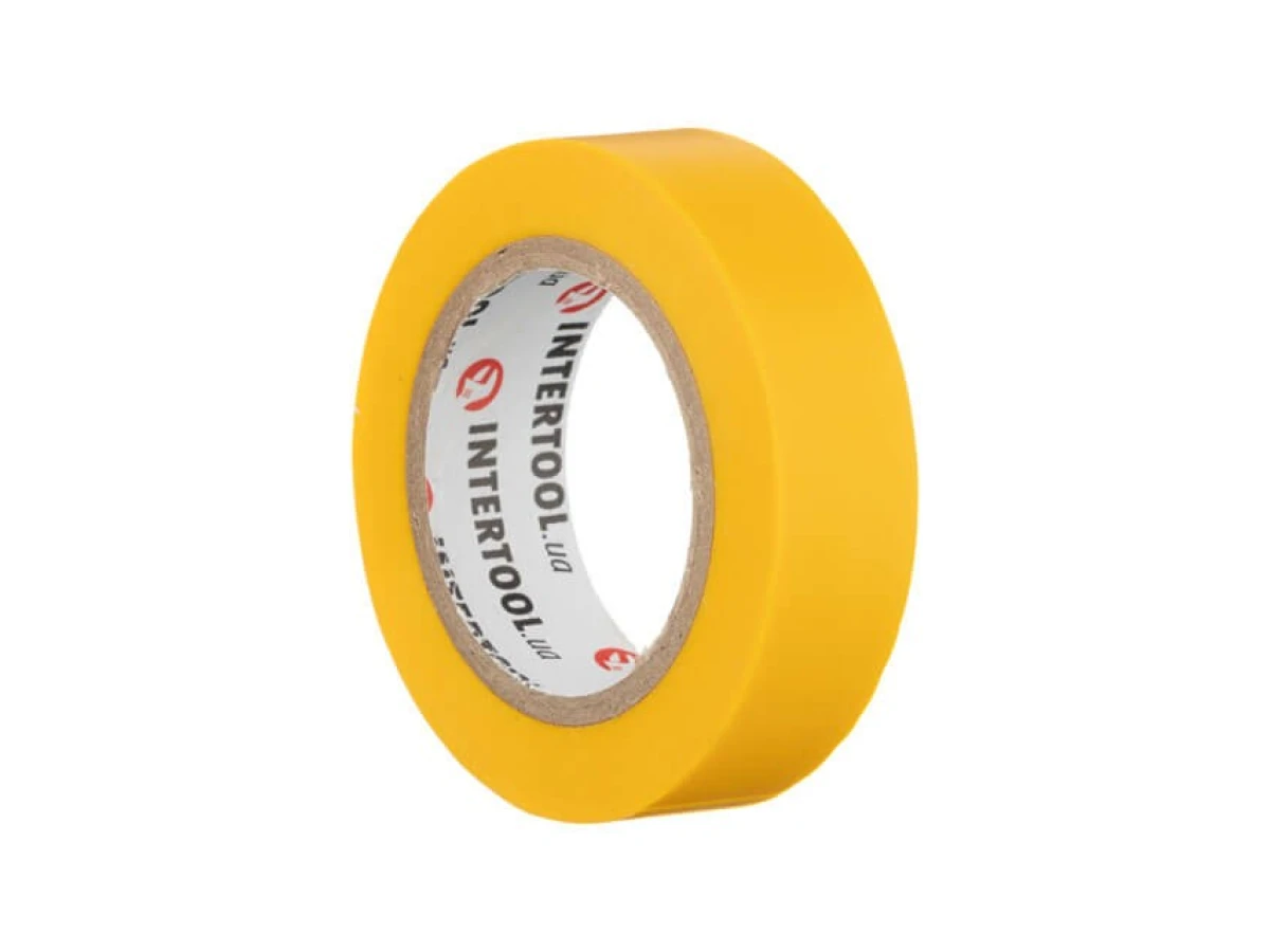 Стрічка ізоляційна, 17 мм * 10 м * 0.15 мм, жовта INTERTOOL IT-0032 