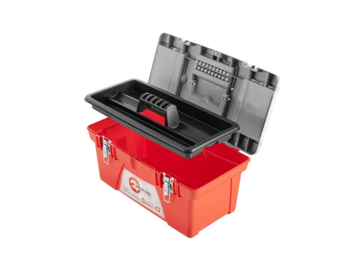 Ящик для інструменту з металевими замками, 18" 480*250*230 мм INTERTOOL BX-0518 