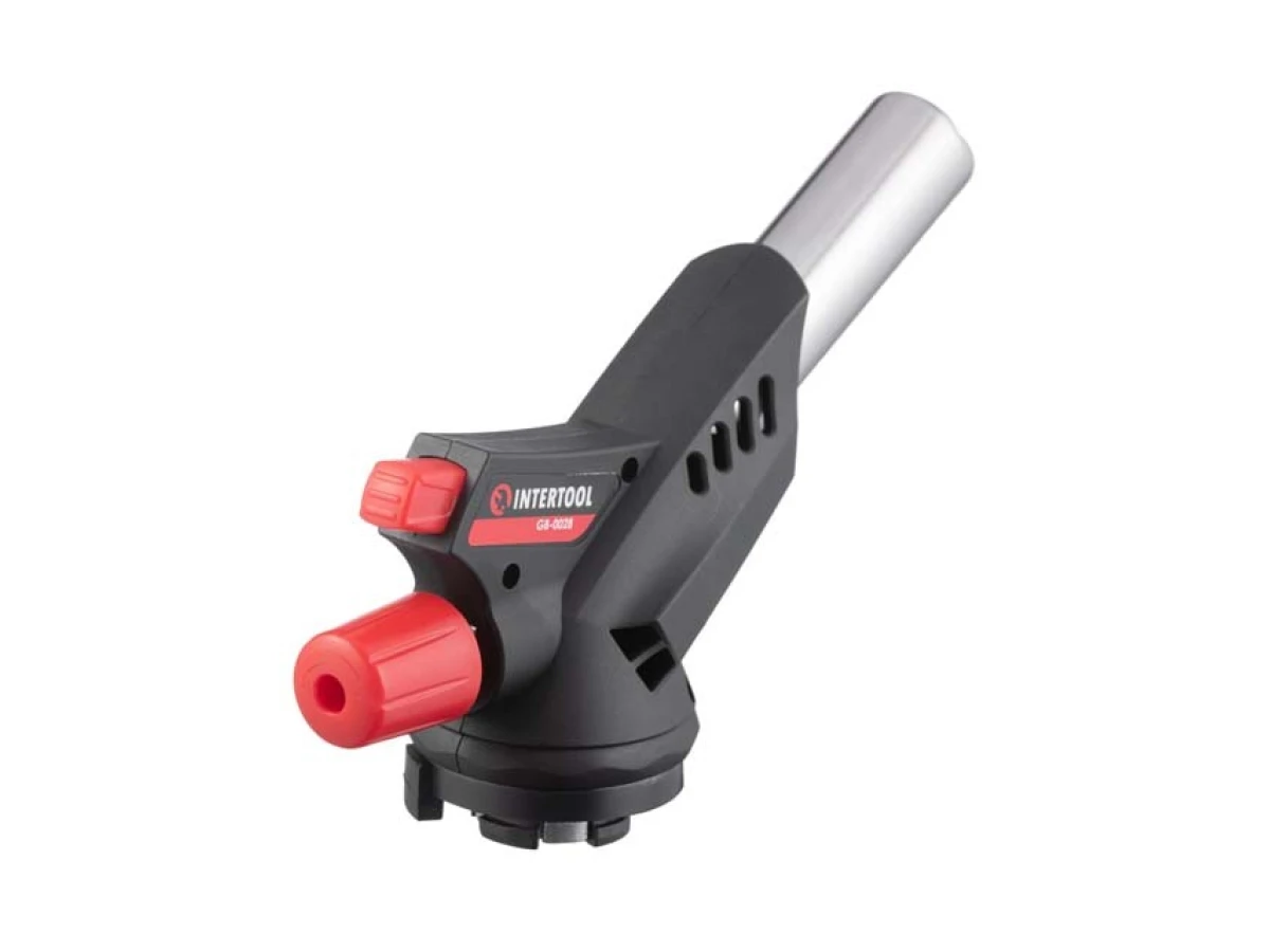 Горелка газовая, пьезозажигание, регулятор INTERTOOL GB-0028 