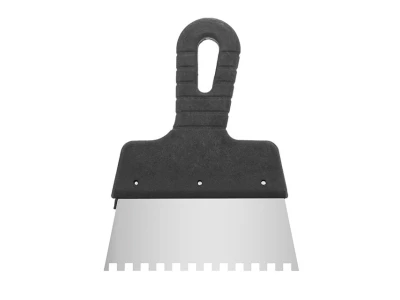 Шпатель из нержавеющей стали 150мм с зубом 6x6мм INTERTOOL KT-2156