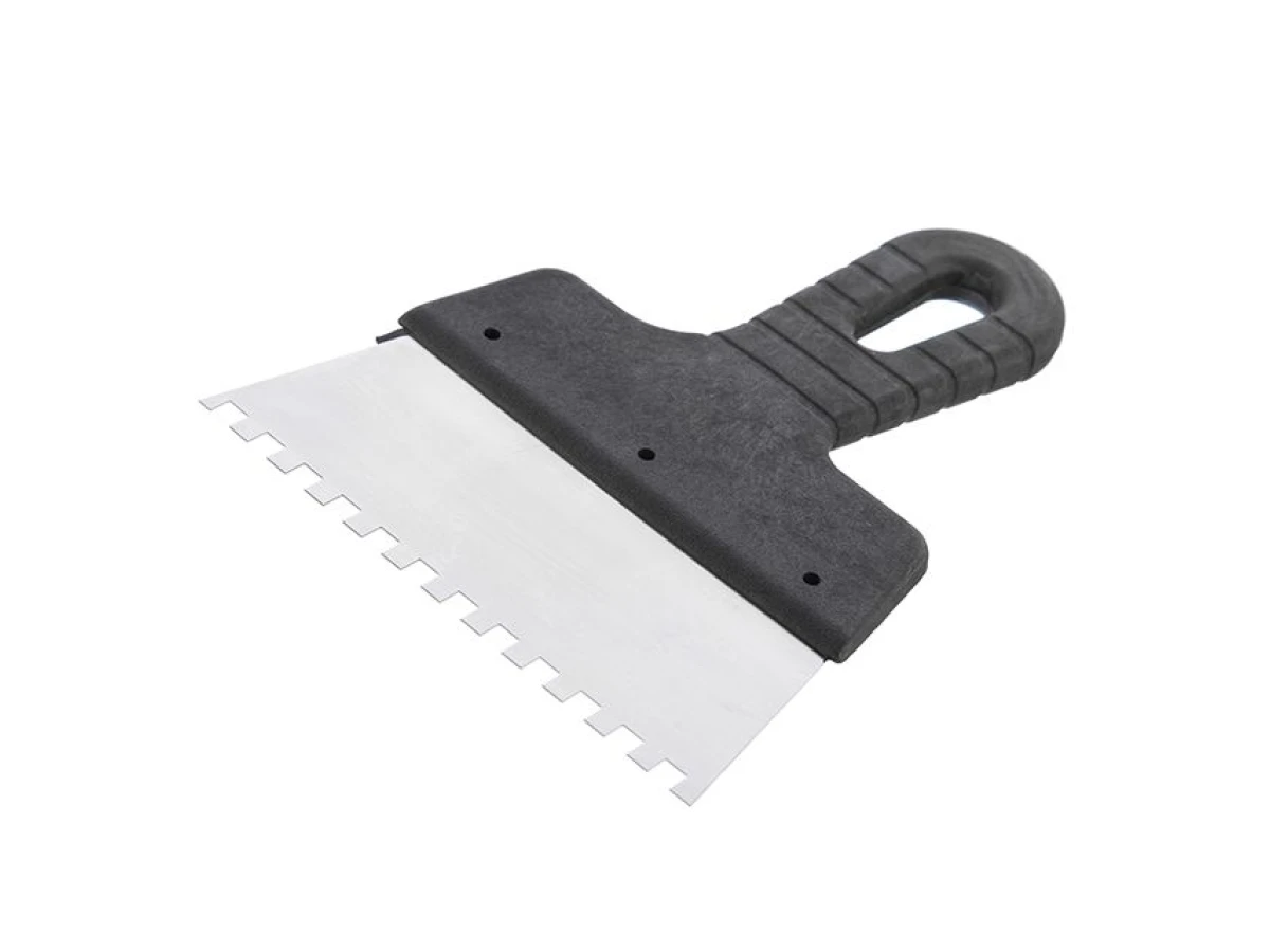 Шпатель из нержавеющей стали 150мм с зубом 6x6мм INTERTOOL KT-2156 