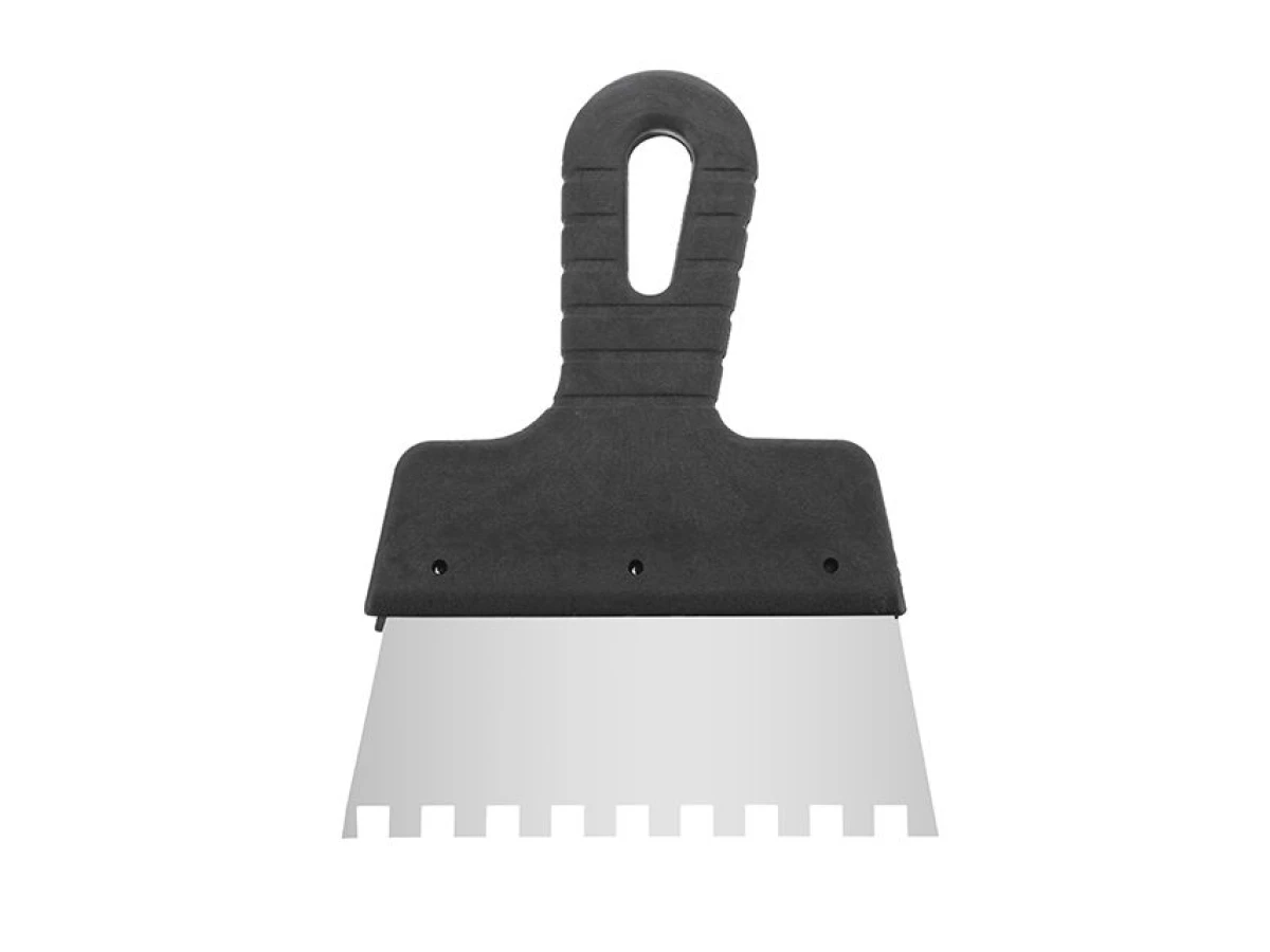 Шпатель из нержавеющей стали 150мм с зубом 8x8мм INTERTOOL KT-2158 