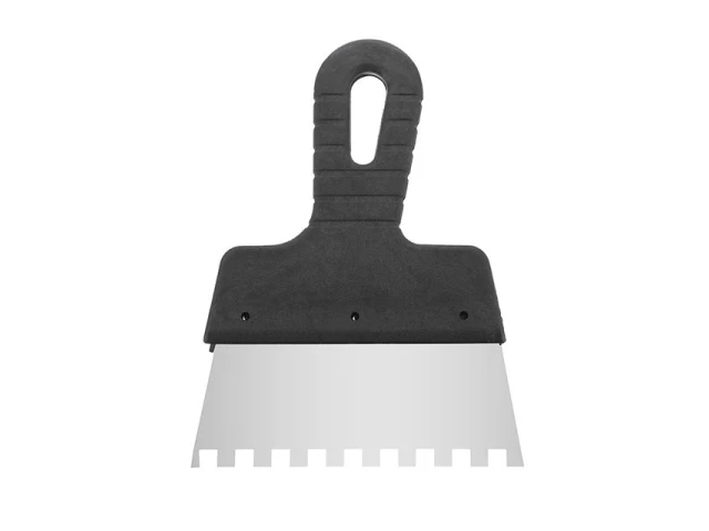 Шпатель из нержавеющей стали 150мм с зубом 8x8мм INTERTOOL KT-2158 