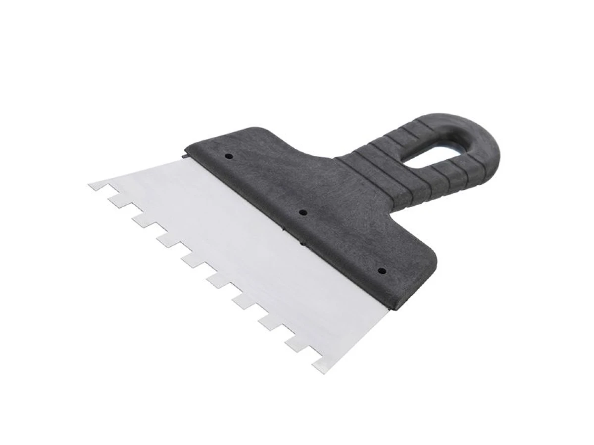 Шпатель из нержавеющей стали 150мм с зубом 8x8мм INTERTOOL KT-2158 