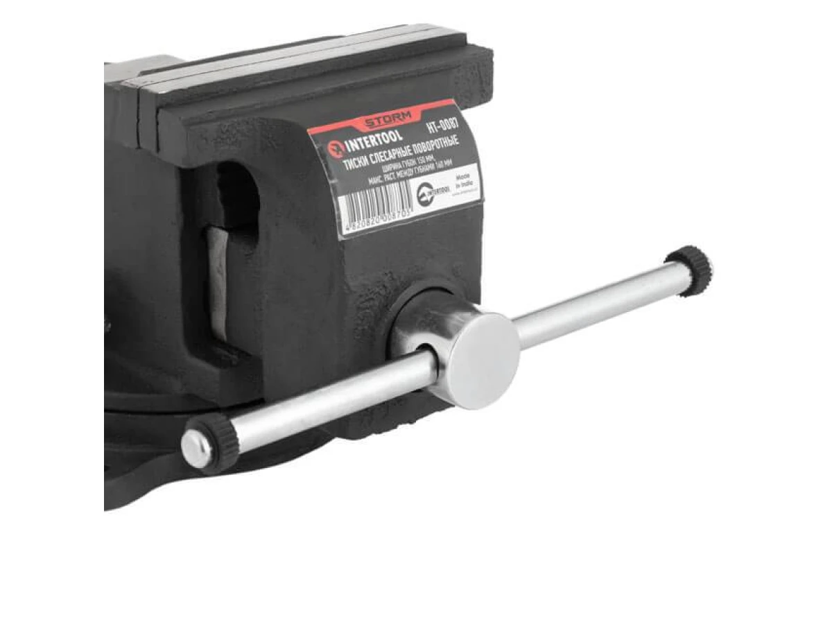 Тиски слесарные поворотные 150 мм STORM INTERTOOL HT-0087 