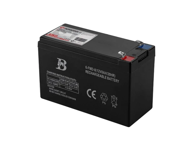 Аккумулятор 12 В/8 Ач для ранцевых аккумуляторных опрыскивателей 12/16 л INTERTOOL DT-9002 