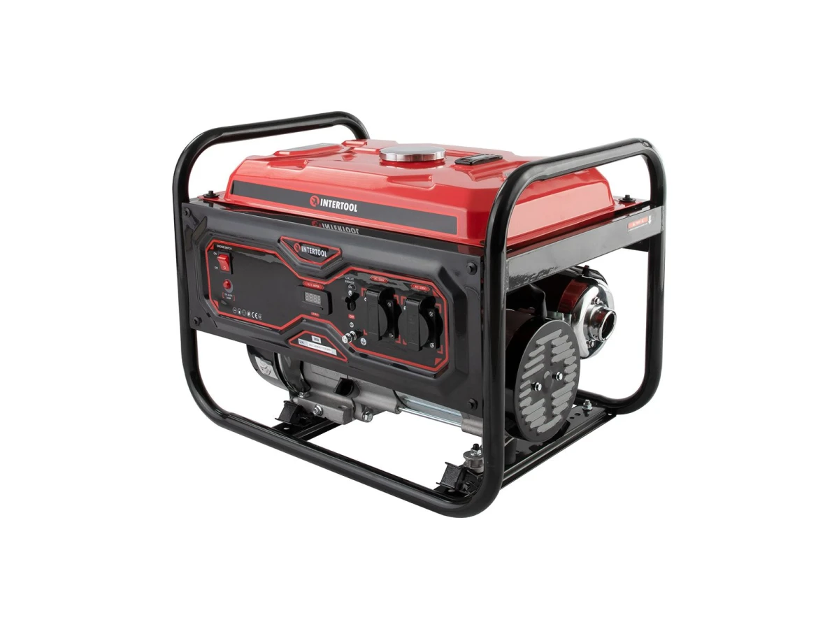 Генератор бензиновый/газовый 2.8/3 кВт, 220 В, 15 л, ручной старт, медная обмотка, STORM INTERTOOL DT-1133 