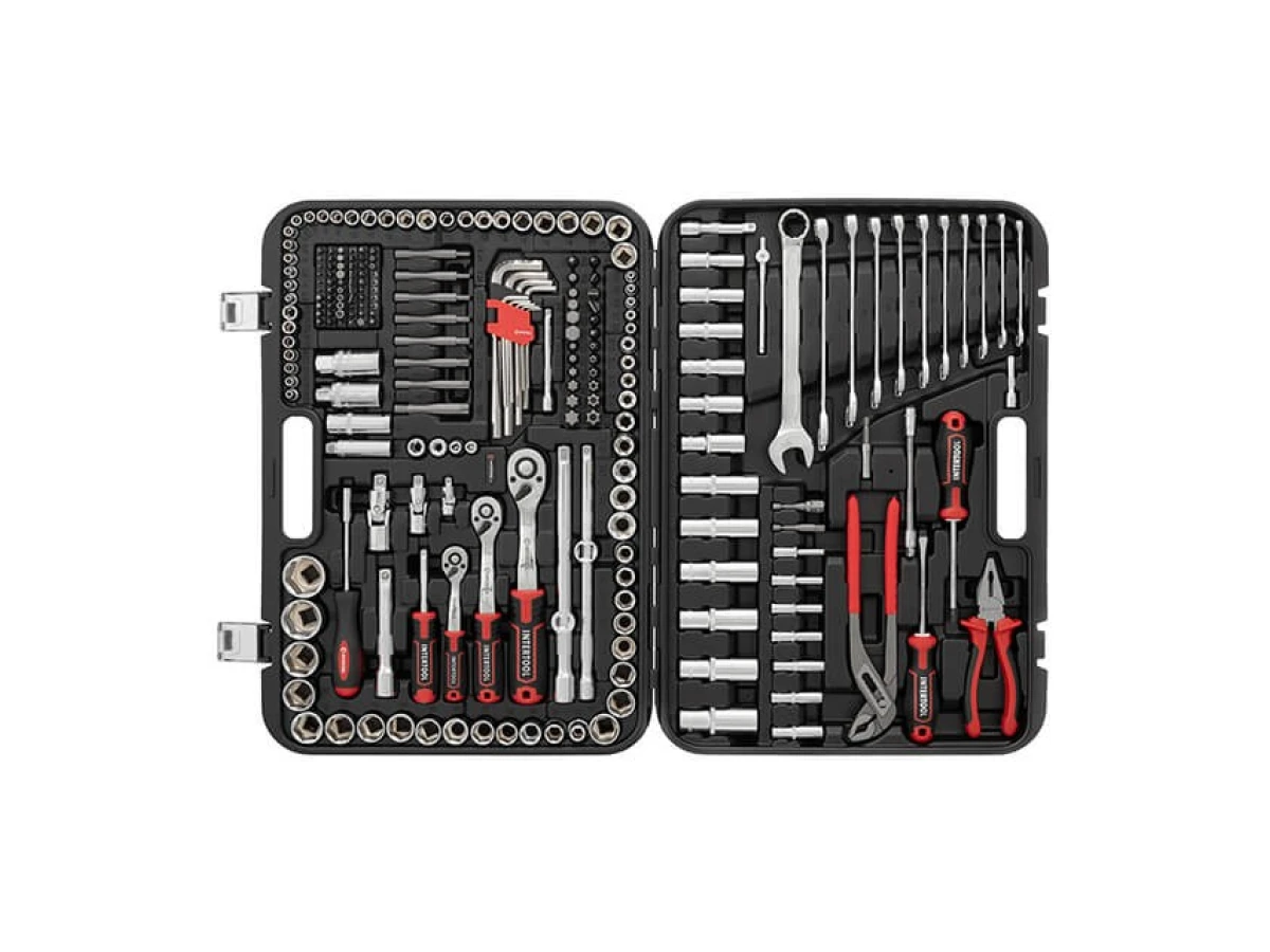 Набір інструментів 1/2" & 3/8" & 1/4", 233 од., Cr-V STORM INTERTOOL ET-8233 