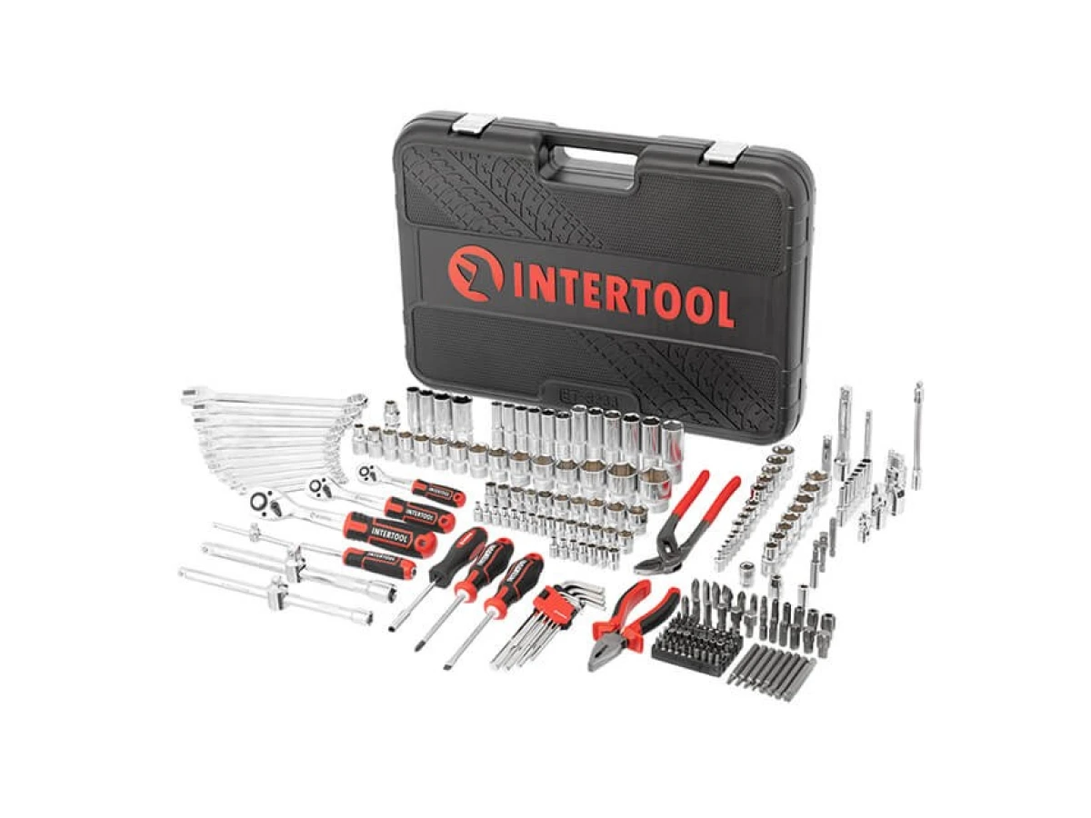 Набір інструментів 1/2" & 3/8" & 1/4", 233 од., Cr-V STORM INTERTOOL ET-8233 
