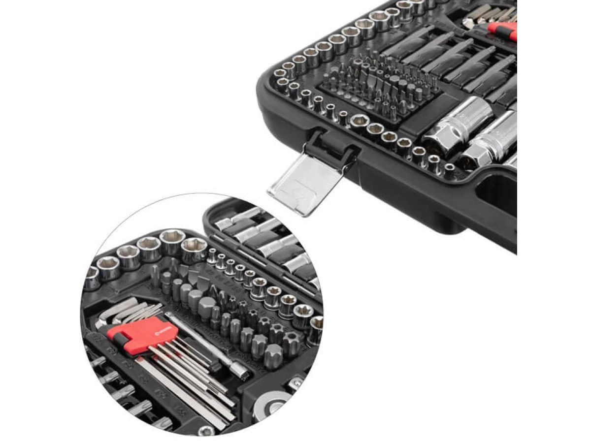 Набір інструментів 1/2" & 3/8" & 1/4", 233 од., Cr-V STORM INTERTOOL ET-8233 