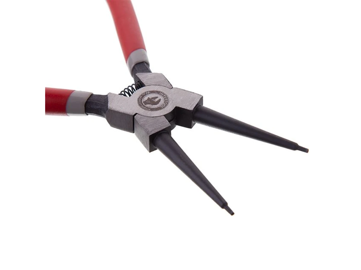 Щипці для зняття стопорных кілець прямі на стискання 180 мм INTERTOOL HT-7011 