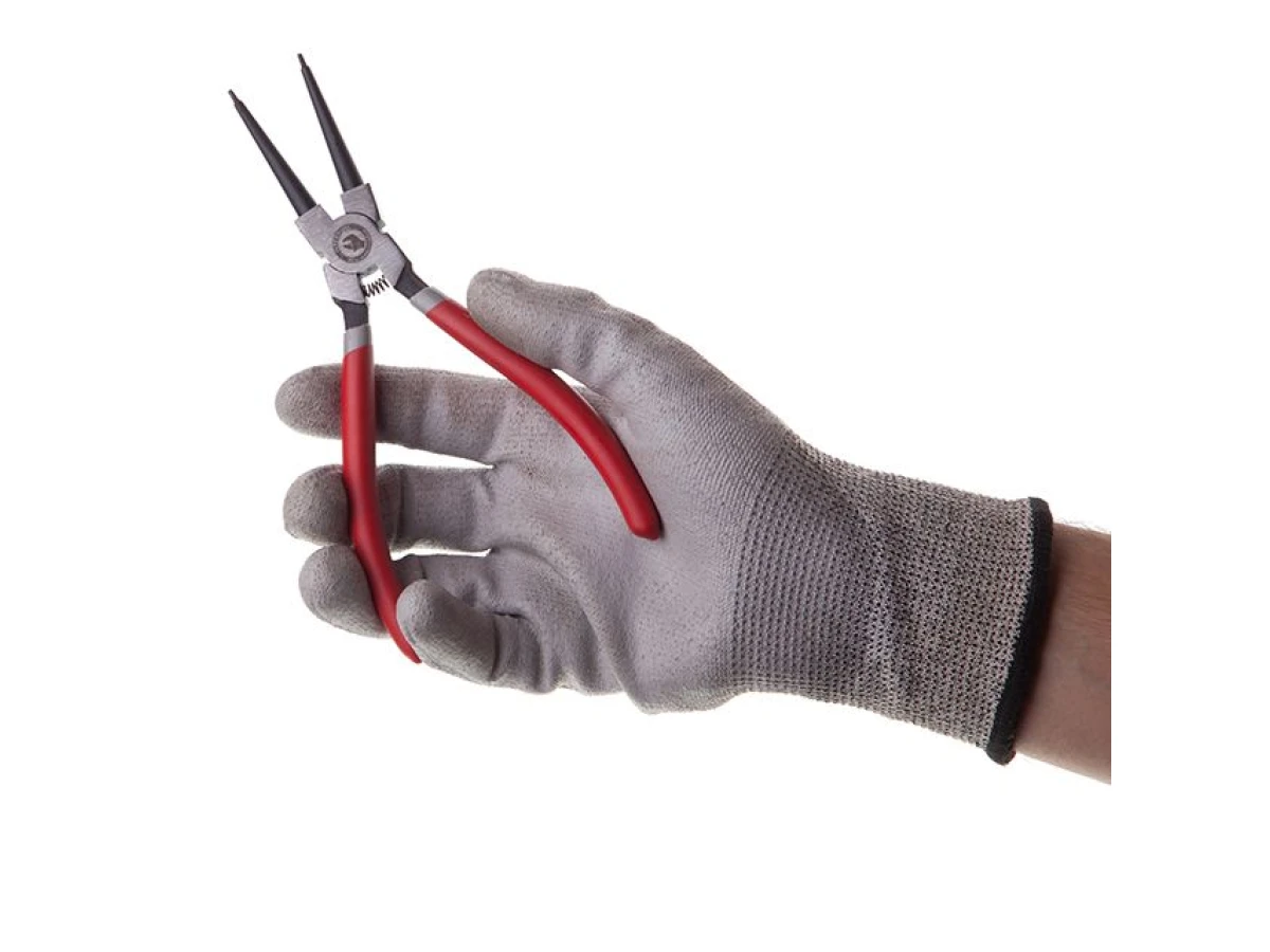 Щипці для зняття стопорных кілець прямі на стискання 180 мм INTERTOOL HT-7011 